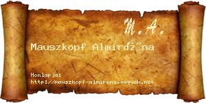 Mauszkopf Almiréna névjegykártya